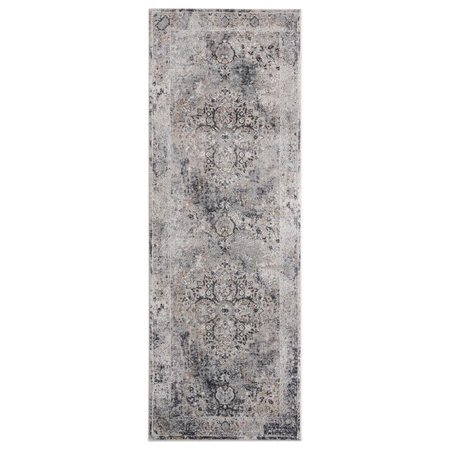 UNITED WEAVERS OF AMERICA Aspen Neale Grey Runner Rug, 2 ft. 7 in. x 7 ft. 2 in. 4520 11772 28E